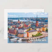 Hallo Van Stockholm, Zweden Briefkaart (Voorkant / Achterkant)