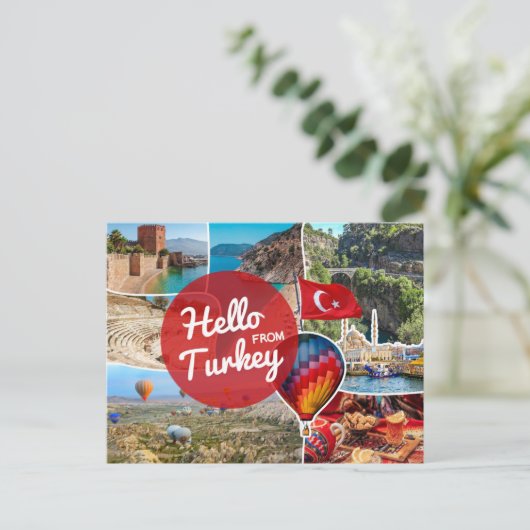 Hallo van Turkije Briefkaart (Staand voorkant)