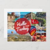 Hallo van Turkije Briefkaart (Voorkant / Achterkant)