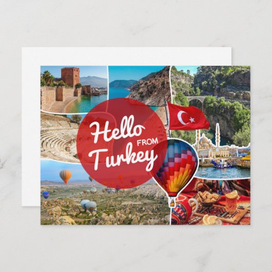 Hallo van Turkije Briefkaart (Voorkant / Achterkant)