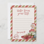 hallo van uw Elf, Letter Notecard Kaart (Voorkant)
