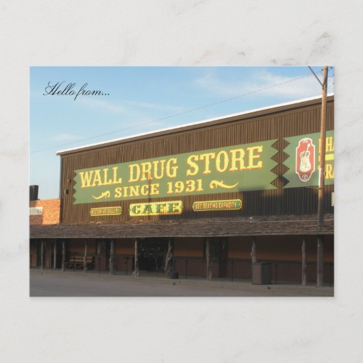hallo van... Wall Drug Briefkaart (Voorkant)