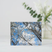 hallo van Wisconsin  Snowy Schilderachtig Foto Briefkaart (Staand voorkant)