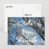 hallo van Wisconsin  Snowy Schilderachtig Foto Briefkaart (Voorkant / Achterkant)