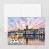 Hallo Van Zürich, Zwitserland Briefkaart (Voorkant / Achterkant)