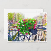 Hallo vanuit Amsterdam Ansichtkaart Briefkaart (Voorkant / Achterkant)