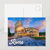 Hallo Vanuit de historische stad Rome, Italië Briefkaart (Voorkant / Achterkant)