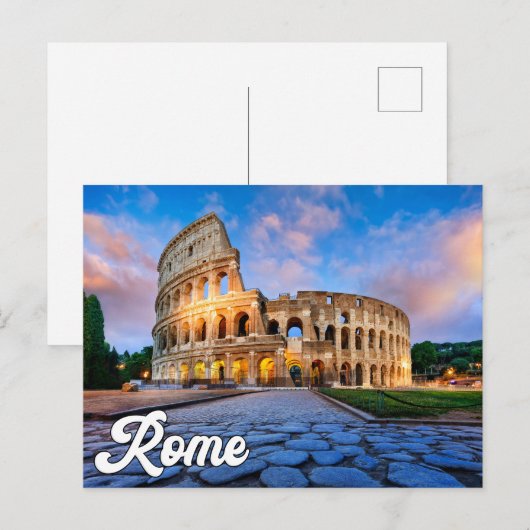 Hallo Vanuit de historische stad Rome, Italië Briefkaart (Voorkant / Achterkant)