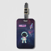Hallo Vanuit de ruimte. Bagagelabel (Voorkant (verticaal))