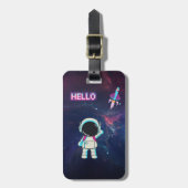 Hallo Vanuit de ruimte. Bagagelabel (Voorkant verticaal)