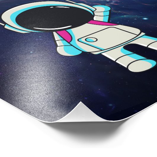 hallo "Vanuit de ruimte" Foto Afdruk (Hoek)