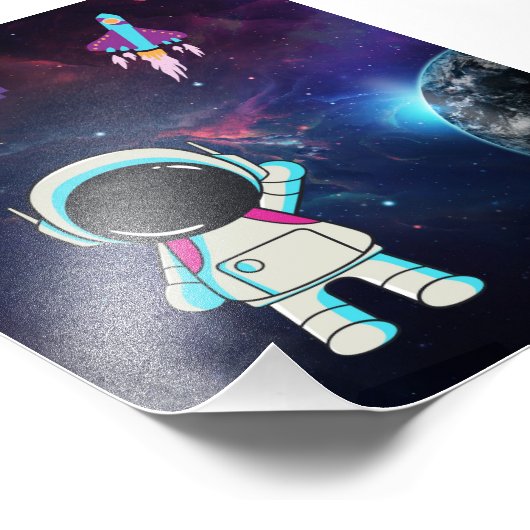 hallo "Vanuit de ruimte" Foto Afdruk (Hoek)