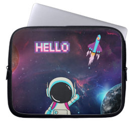 hallo "Vanuit de ruimte" Laptop Sleeve