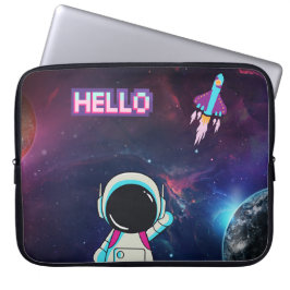 hallo "Vanuit de ruimte" Laptop Sleeve