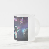 Hallo Vanuit de ruimte. Matglas Koffiemok (Voorkant rechts)