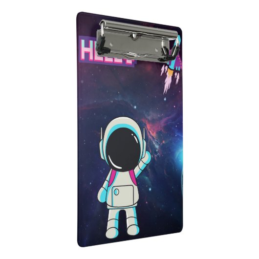 hallo "Vanuit de ruimte" Mini Klembord (Schuin)
