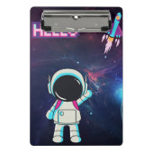 hallo "Vanuit de ruimte" Mini Klembord (Voorkant)