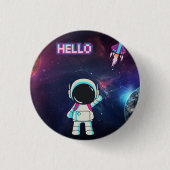 Hallo Vanuit de ruimte, Ronde Button 3,2 Cm (Voorkant)