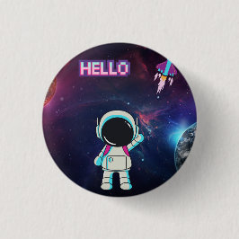 Hallo Vanuit de ruimte, Ronde Button 3,2 Cm