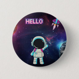 Hallo Vanuit de ruimte, Ronde Button 5,7 Cm