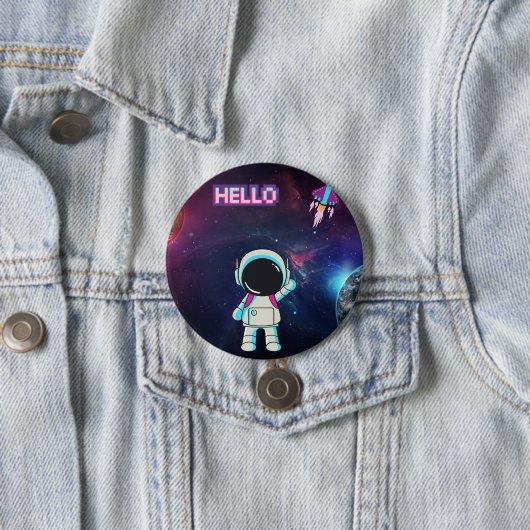 Hallo Vanuit de ruimte, Ronde Button 7,6 Cm (In situ)