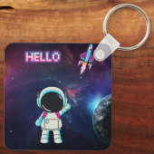 Hallo Vanuit de ruimte. Sleutelhanger (Achterkant)