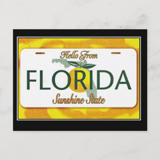 Hallo vanuit Florida Vintage Reisposter Briefkaart