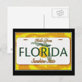 Hallo Vanuit het Florida Vintage Travel Briefkaart (Voorkant / Achterkant)