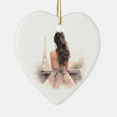 Hallo vanuit Paris Keramiek Hart Ornament (Rechts)