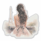 Hallo vanuit Paris Sticker (Voorkant)