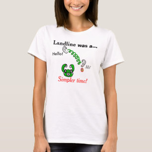 hallo vaste telefoonlijn roterende telefoonlijn t-shirt
