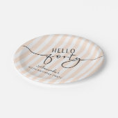 Hallo Veertig Modern Script Chic 40ste Verjaardags Papieren Bordje (Gekanteld)