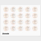 Hallo Veertig Modern Script Chic 40ste Verjaardags Ronde Sticker (Vel)