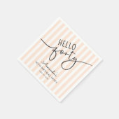 Hallo Veertig Modern Script Chic 40ste Verjaardags Servet (Hoek)
