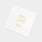 Hallo Veertig | Moderne 40e verjaardag Folie Servetten (Links)