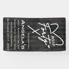 Hallo Veertig verjaardag Cruise Door Spandoek