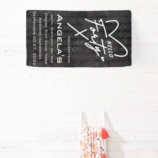 Hallo Veertig verjaardag Cruise Door Spandoek (Insitu)