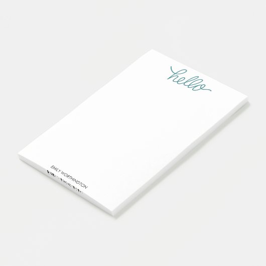 hallo Verhuur van aangepaste Post-it® notes (Blauw (Schuin)