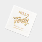 hallo * Verjaardagsfeest vul je leeftijd in Folie Servetten (Links)