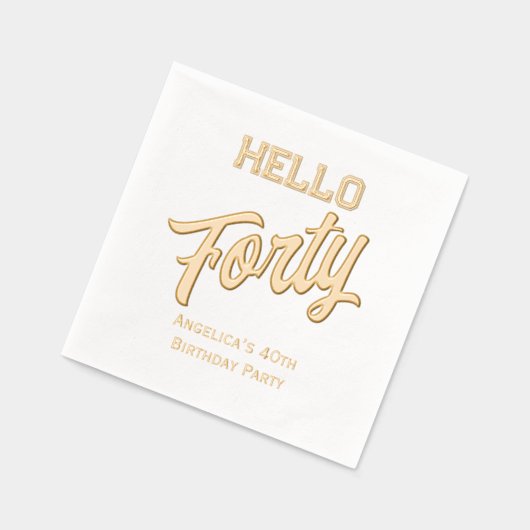 hallo * Verjaardagsfeest vul je leeftijd in Folie Servetten (Links)