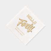 hallo * Verjaardagsfeest vul je leeftijd in Folie Servetten (Rechts)