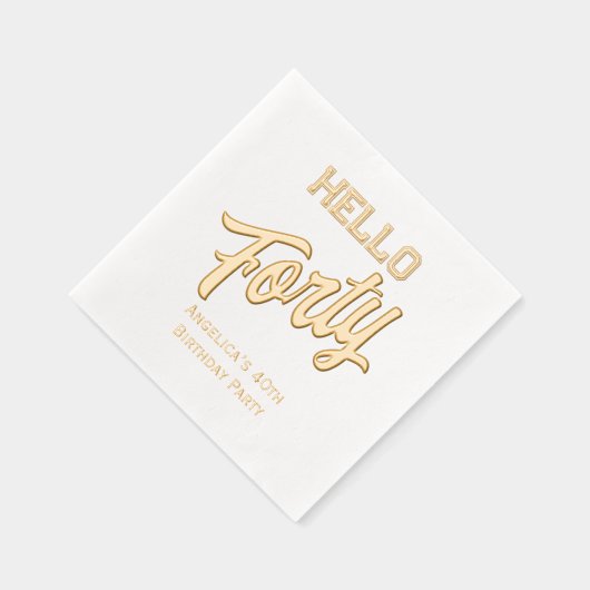 hallo * Verjaardagsfeest vul je leeftijd in Folie Servetten (Rechts)