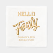 hallo * Verjaardagsfeest vul je leeftijd in Folie Servetten (Voorkant)