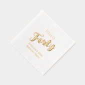 Hallo Verjaardagsfeestje vul je leeftijd in Folie Servetten (Rechts)