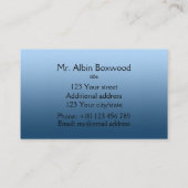 Hallo * Verloop Een kleur Blauw met Aangepaste tek Visitekaartje (Achterkant)