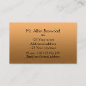 Hallo * Verloop Een kleur Goud met Aangepaste teks Visitekaartje (Achterkant)