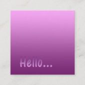 Hallo Verloop Eén kleur roze Vierkante Visitekaartje (Voorkant)