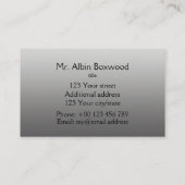 Hallo * Verloop één kleur zilver met aangepaste te Visitekaartje (Achterkant)