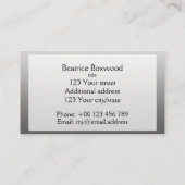 hallo Verloop één Kleur Zilver met de Tekst van de Visitekaartje (Achterkant)