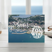 Hallo Verplaats stad Michigan Briefkaart